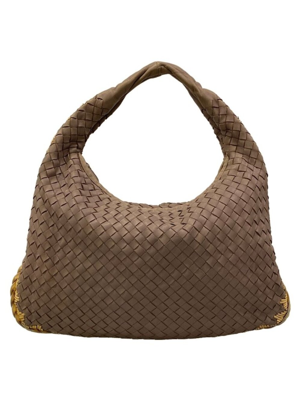 Bottega Veneta Handbag Intrecciato Purple Beige Leather
